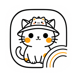 Vonvon Bot 的 App 图标：戴帽子的小猫
